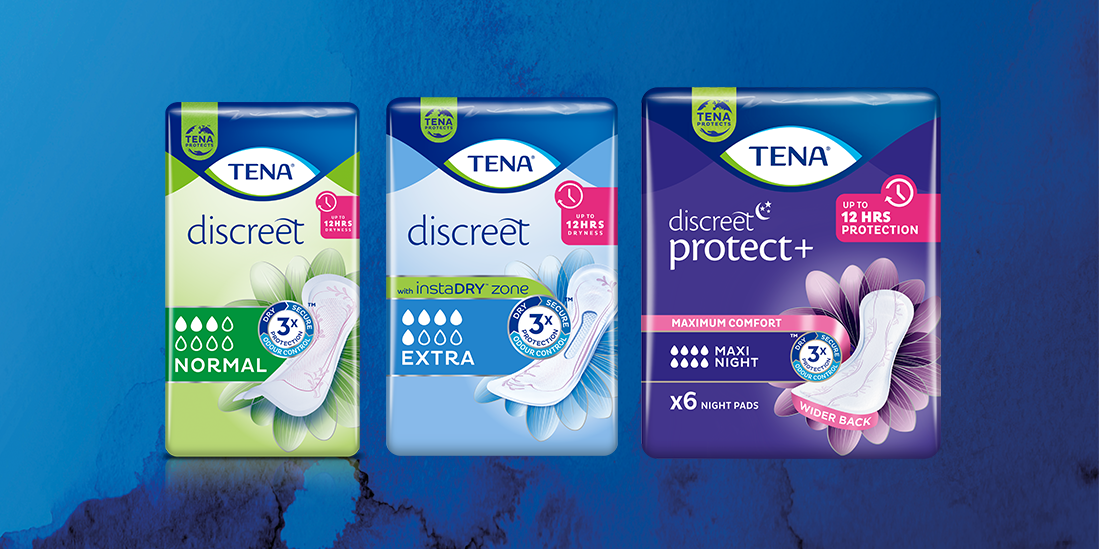 TENA Lady range TENA Lady Discreet Normal TENA Lady Extra  and TENA Pants Discreet packs TENA Lady range TENA Lady Discreet Normal TENA Lady Extra  and TENA Pants Discreet packs